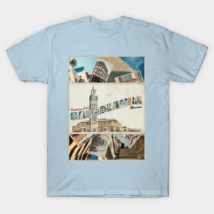 Greetings from Casablanca in Morocco Vintage style retro souvenir T-Shirt